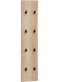 Garderobenpaneel Schildmeyer "Emmik, Hakenpaneel, Made in Germany, B: 24,5 cm", wei&szlig; (wei&szlig;eiche), B:24,5cm H:109cm T:2,6cm, Holzwerkstoff, Garderobenpaneele, Garderobenpaneel, Solide Verarbeitung - Dieses Produkt ist in Deutschland gefertigt