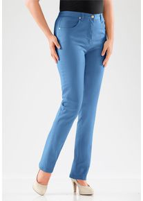 Bequeme Jeans WITT "Jeans Jeans mit abgerundeten Taschen", Damen, Gr. 19, K-Gr, blau (blau, bleached), Denim/Jeans, , Basic, gerade, Jeans Bequeme Jeans
