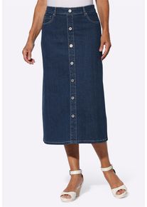 Jeansrock WITT "Jeans-Rock Jeansrock mit Zierknopfleiste", Damen, Gr. 20, blau (blau, stone, washed), Denim/Jeans, , Modisch, R&ouml;cke Jeansrock