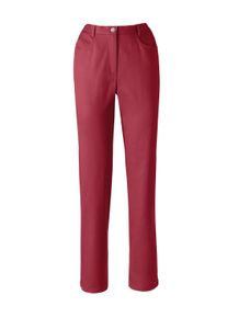 Bequeme Jeans SIEH AN "Jeans Jeans mit Stretch-Anteil", Damen, Gr. 27, Kurzgr&ouml;&szlig;en, rot (weinrot), Denim/Jeans;Twill, , Basic, gerade, Jeans Bequeme Jeans