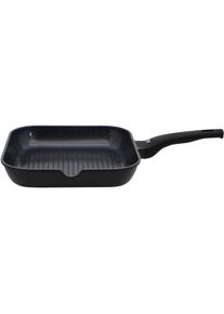 Grillpfanne ELO "Siloncast Grillpfanne 28 cm, mit gro&szlig;er Grillfl&auml;che", schwarz, B:29cm H:5,5cm L:49cm &Oslash;:28cm, Pfannen, Grillpfanne, antihaftbeschichtet, hitzeisolierender Stiel, f&uuml;r alle Herdarten