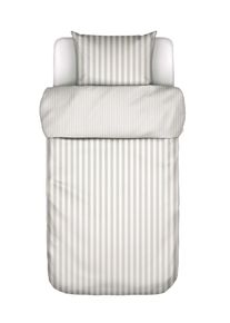 Bettw&auml;sche MARC O'POLO "Bettw&auml;sche Classic Stripe", wei&szlig; (silber), B/L: 140cm x 200cm, 1 Stk., 1 Stk., Satin (Bio-Baumwolle), B/L: 90cm x 70cm, 2, Satin (Bio-Baumwolle), Obermaterial: 100% Baumwolle CO(Bio)., Bettw&auml;sche, Bettw&auml;sche