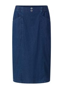 Jeansrock SIEH AN "Jeans-Rock Jeansrock mit dekorativen Kn&ouml;pfen", Damen, Gr. 56, blau (blau, stone, washed), Sportlich, R&ouml;cke Jeansrock