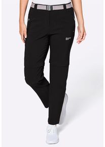 Funktionshose WITT "Wanderhose Trekkinghose mit abzippbaren Beinen 1 St&uuml;ck", Damen, Gr. 46, N-Gr, schwarz, Basic, Hosen Funktionshose