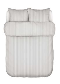 Bettw&auml;sche MARC O'POLO "Bettw&auml;sche Classic fine stripe", wei&szlig; (anthrazit), B/L: 200cm x 200cm, 1 Stk., 2 Stk., Chambray, B/L: 80cm x 80cm, 3 Stk., Bettw&auml;sche, Bettw&auml;sche