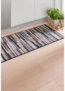 L&auml;ufer WITT "Fu&szlig;matte 1", blau (natur, grau), B:60cm &Oslash;:0cm, Teppiche, L&auml;ufer