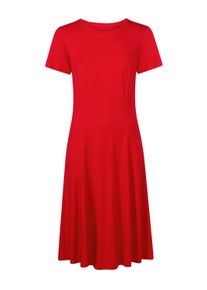 Shirtkleid Heine "Jersey-Kleid Jerseykleid mit Kurzarm", Damen, Gr. 48, Normalgr&ouml;&szlig;en, rot, Modisch, Rundhals, Kleider Shirtkleid