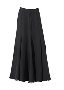 Jerseyrock Heine "Godetrock Godetrock aus transparentem Chiffon", Damen, Gr. 48, schwarz, Elegant, R&ouml;cke Jerseyrock