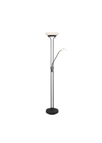 M&ouml;belix , Schwarz, Wei&szlig; , Metall, Glas , F , 32.5x180x32.5 cm , getrennt schaltbar, Lesearm, Flexarm ,