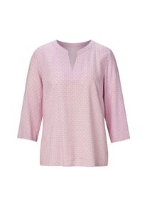 Klassische Bluse WITT "Bluse Schlupfbluse mit Minimal-Muster, Viskose", Damen, Gr. 38, rosa (ros&eacute;, gemustert), Web, Stoff, , Modisch, Rundhals, Blusen Klassische Bluse