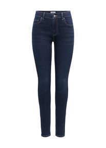 Skinny-fit-Jeans Only "ONLSIW MID WAIST JOGG SK DNM", Damen, Gr. XL (42), L&auml;nge 30, blau (dunkelblau denim), Denim/Jeans, Obermaterial: 70% Baumwolle, 28% Polyester, 2% Elasthan, unifarben, skinny fit lang, Jeans Skinny-fit-Jeans, Baumwollmischung, mid waist