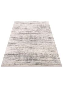 Teppich OCI DIE TEPPICHMARKE "BESTSELLER GLORY", grau, B:240cm H:8mm L:340cm, Viskose, Teppiche, Teppich, Glanz Viskose, mit Fransen, Hoch Tief Struktur, Vintage, Wohnzimmer