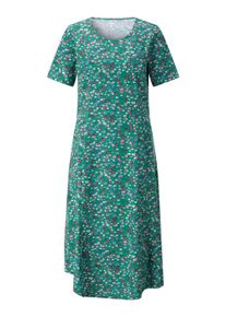 Jerseykleid WITT "Jersey-Kleid Sommerkleid", Damen, Gr. 42, Normalgr&ouml;&szlig;en, gr&uuml;n (smaragd, fuchsia, bedruckt), Basic, Rundhals, Kleider Jerseykleid