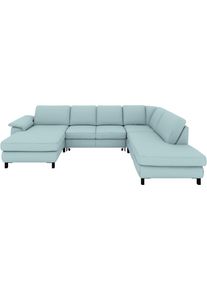 Ecksofa Musterring "MR365", blau (light, blau), B:327cm H:84cm T:219cm, 88% Polyester, 12% Polyacryl, Sofas, Ecksofa, Mit gerundeter 29 cm Armlehne, Material/Funktion w&auml;hlbar, 327 x 219 cm