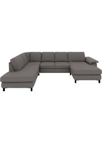 Ecksofa Musterring "MR365", grau (dunkelgrau), B:327cm H:84cm T:219cm, 88% Polyester, 12% Polyacryl, Sofas, Ecksofa, Mit gerundeter 29 cm Armlehne, Material/Funktion w&auml;hlbar, 327 x 219 cm