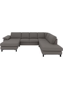 Ecksofa Musterring "MR365", grau (dunkelgrau), B:327cm H:84cm T:219cm, 88% Polyester, 12% Polyacryl, Sofas, Ecksofa, Mit gerundeter 29 cm Armlehne, Material/Funktion w&auml;hlbar, 327 x 219 cm
