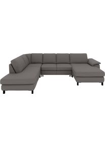 Ecksofa Musterring "MR365", grau (dunkelgrau), B:327cm H:84cm T:219cm, 88% Polyester, 12% Polyacryl, Sofas, Ecksofa, Mit gerundeter 29 cm Armlehne, Material/Funktion w&auml;hlbar, 327 x 219 cm