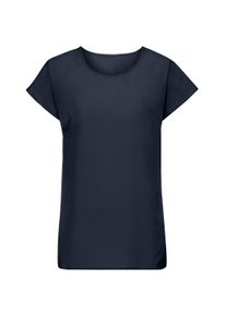 Schlupfbluse SIEH AN "Tunika Tunika mit &uuml;berschnittenen Schultern", Damen, Gr. 46, blau (marine), Modisch, Rundhals, Blusen Schlupfbluse