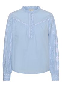 Langarmbluse Cream "Damen Bluse langarm CRGwen", Damen, Gr. 34, blau (cashmere blau), Obermaterial: 100% Baumwolle CO., Blusen Langarmbluse
