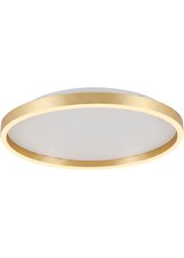 JUST LIGHT LED Deckenleuchte "MADLEN", goldfarben, 1, &Oslash; 40cm H: 5,5cm, 1 Stk., Leuchten, Dimmbar, 3000K Leuchtmittel, LED Deckenleuchte