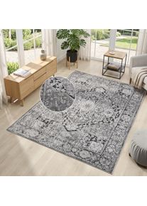 Teppich OTTO HOME "Kylan, in Standard- und Premium-Qualit&auml;t, 9 mm oder 14 mm H&ouml;he", grau, B:160cm L:230cm, Kunstfaser, Teppiche, Teppich, Schrumpf-Garn-Effekt, Vintage-Look, Hoch-Tief, dezenter Glanz
