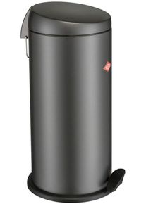 M&uuml;lleimer Wesco "Capboy Maxi", grau (graphit matt), B:30cm H:60cm T:30cm, Stahlblech, M&uuml;lleimer, M&uuml;lleimer, Tretabfallsammler, 22 Liter