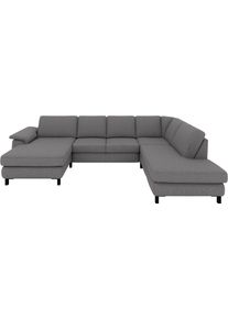 Ecksofa Musterring "MR365", grau (stone), B:327cm H:84cm T:219cm, 100% Polyester, Sofas, Ecksofa, Mit gerundeter 29 cm Armlehne, Material/Funktion w&auml;hlbar, 327 x 219 cm