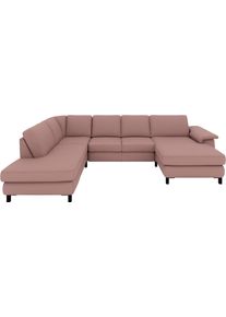 Ecksofa Musterring "MR365", rosa (altrosa), B:327cm H:84cm T:219cm, 95% Polyester, 5% Nylon, Sofas, Ecksofa, Mit gerundeter 29 cm Armlehne, Material/Funktion w&auml;hlbar, 327 x 219 cm