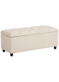 Polsterbank Home Affaire "Goronna", beige (creme), B:100cm H:41,5cm T:40cm, FSC-zertifizierter Holzwerkstoff, FSC-zertifiziertes Massivholz, Sitzb&auml;nke, Polsterbank, in 5 Farben, Sitzh&ouml;he 41,5 cm, auch als Garderobenbank geeignet