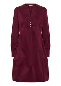 Midikleid Culture "Damen Kleid CUloretta", Damen, Gr. L, N-Gr, rot (zinfandel), Obermaterial: 65% Baumwolle CO. 33% Polyester PES. 2% Elasthan EL., Kleider Midikleid