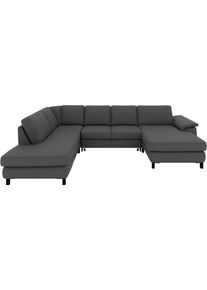 Ecksofa Musterring "MR365", grau (anthrazit), B:327cm H:84cm T:219cm, 95% Polyester, 5% Nylon, Sofas, Ecksofa, Mit gerundeter 29 cm Armlehne, Material/Funktion w&auml;hlbar, 327 x 219 cm