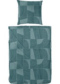 Bettw&auml;sche Primera "Illusion", gr&uuml;n, B/L: 155cm x 220cm, 1 Stk., 1 Stk., Feinbiber, B/L: 80cm x 80cm, 2, Feinbiber, Obermaterial: 100% Baumwolle, Bettw&auml;sche, Bettw&auml;sche, 100 % Baumwolle Standard 100 nach &Ouml;ko-Tex