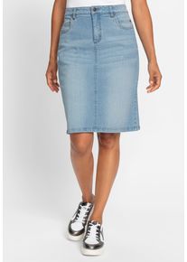 Jeansrock WITT "Jeans-Rock Jeansrock schmal geschnitten", Damen, Gr. 50, blau, bleached, DenimJeansWeb, , Casual, R&ouml;cke Jeansrock