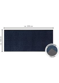 Fu&szlig;matte ANDIAMO "Easy", blau (dunkelblau), B:120cm H:5mm L:200cm, Kunstfaser, Teppiche, Fu&szlig;matte, Schmutzfangmatte, rutschhemmend, Innen- und &uuml;berdachten Au&szlig;enbereich