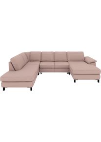 Ecksofa Musterring "MR365", rosa, B:327cm H:84cm T:219cm, 88% Polyester, 12% Polyacryl, Sofas, Ecksofa, Mit gerundeter 29 cm Armlehne, Material/Funktion w&auml;hlbar, 327 x 219 cm