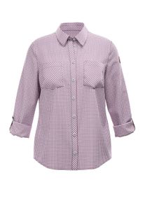 Hemdbluse WITT "Karo-Bluse Karobluse mit Brusttaschen", Damen, Gr. 36, lila (violett, wei&szlig;, kariert), Web, Stoff, , Sportlich, Blusen Hemdbluse