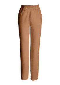 Schlupfhose WITT "Hose Schlupfhose aus Baumwolle, pflegeleicht", Damen, Gr. 18, K-Gr, braun (camel), Basic, weit, Hosen Schlupfhose