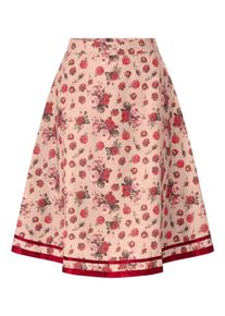 Trachtenrock SIEH AN "Rock Trachtenrock in A-Form", Damen, Gr. 44, rosa (beige, kirsche, bedruckt), Web, Stoff, , Modisch, R&ouml;cke Trachtenrock
