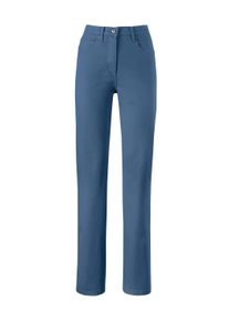 5-Pocket-Jeans WITT "Jeans 5-Pocket-Jeans mit Stretch-Anteil", Damen, Gr. 19, K-Gr, blau (blau, bleached), Denim/Jeans, , Sportlich, gerade, Jeans 5-Pocket-Jeans