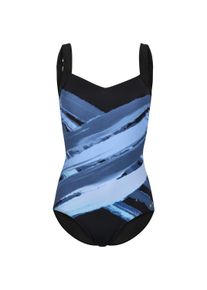 Badeanzug WITT "Badeanzug Badeanzug mit effektvollem Dessin", Damen, Gr. 46, Cup C, blau (schwarz, jeansblau), Modisch, Badeanz&uuml;ge Badeanzug