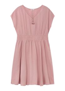 Sommerkleid sheego "Kleid Sommerkleid aus Musselin", Damen, Gr. 54, N-Gr, rosa (hortensie), Modisch, V-Ausschnitt, Kleider Sommerkleid