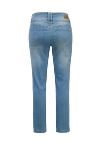 Bequeme Jeans WITT "7/8-Jeans 7/8-Jeans mit breitem 3-Knopf-Bund", Damen, Gr. 50, Normalgr&ouml;&szlig;en, blau (blau, bleached), Denim/Jeans, , Sportlich, schmal, Jeans Bequeme Jeans