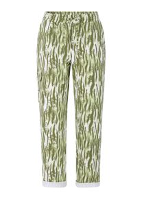 Schlupfhose WITT "Sweathose Sweathose im Druck-Dessin", Damen, Gr. 46, N-Gr, gr&uuml;n (oliv, schilf, gemustert), Sweatware, , Casual, weit, Hosen Schlupfhose