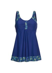 Tankini WITT "Tankini-Top Tankini-Oberteil mit Softcups", Damen, Gr. 48, Cup C, blau (royalblau, blaugr&uuml;n, bedruckt), Modisch, Bikini-Sets Tankini