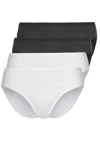 Sassa Mode Minislip SASSA "4er Sparpack Slip Mini CASUAL COMFORT", Damen, Gr. 44, bunt (schwarz wei&szlig;), Stoff, Obermaterial: 95% Baumwolle CO. 5% Elasthan EL., Unterhosen Minislip