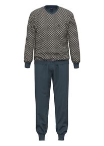 Pyjama Ammann "Schlafanzug Lang Nightwear", Herren, Gr. 54, bunt (tawny port), Homewear-Sets Pyjama