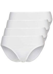 Sassa Mode Minislip SASSA "4er Sparpack Slip Mini CASUAL COMFORT", Damen, Gr. 40, wei&szlig; (wei&szlig; wei&szlig;), Stoff, Obermaterial: 95% Baumwolle CO. 5% Elasthan EL., Unterhosen Minislip