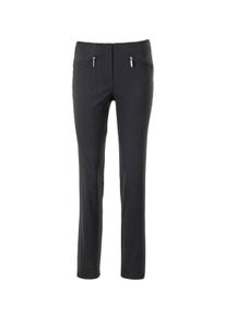 2-in-1-Hose GOLDNER "Kurzgr&ouml;&szlig;e Elegante Stretchhose mit Schlupfbund", Damen, Gr. 22, K-Gr, schwarz, Obermaterial: 76% Viskose CV. 21% Polyamid PA. 3% Elasthan EL., normal, Hosen 2-in-1-Hose, Ohne