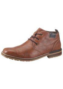 Schn&uuml;rstiefelette Rieker, Herren, Gr. 43, Textil, braun, Lederimitat, used, Schuhe Schn&uuml;rstiefelette, mit profilierter Sohle