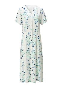 Sommerkleid WITT "Kleid Webkleid in Bahnenform", Damen, Gr. 44, N-Gr, blau (ecru, blaugr&uuml;n, bedruckt), Modisch, V-Ausschnitt, Kleider Sommerkleid